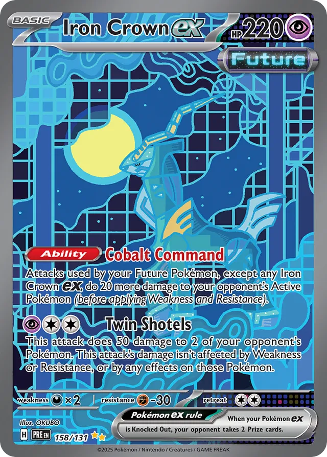 Iron Crownex Prismatic Evolutions 158/131 Special Illustration Rare