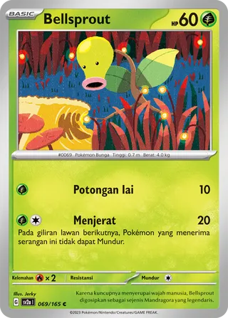 Bellsprout (Pokémon Card 151 069/165)