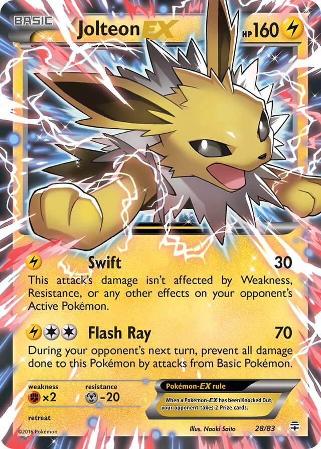 JolteonEX Generations 28/83 Ultra-Rare Rare