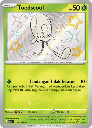 Toedscool (Shiny Treasure ex 206/190)