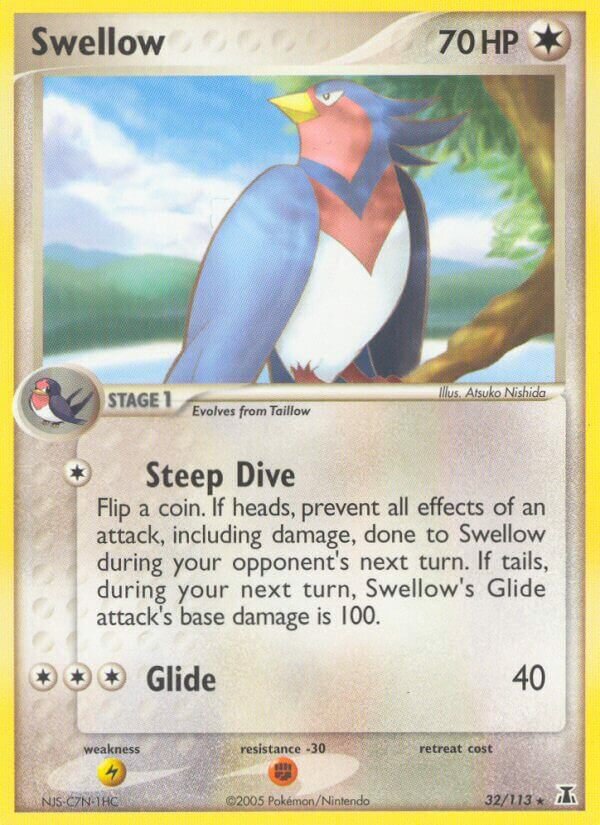 Swellow 32/113 3 EX DELTA SPECIES RARE PTCG