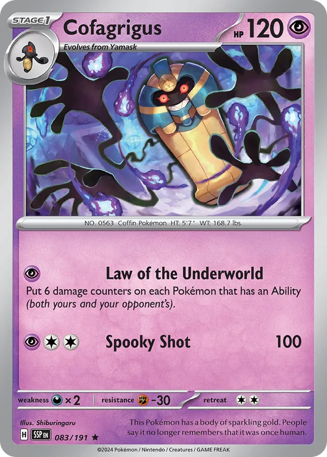 Cofagrigus Surging Sparks 083/191 Rare