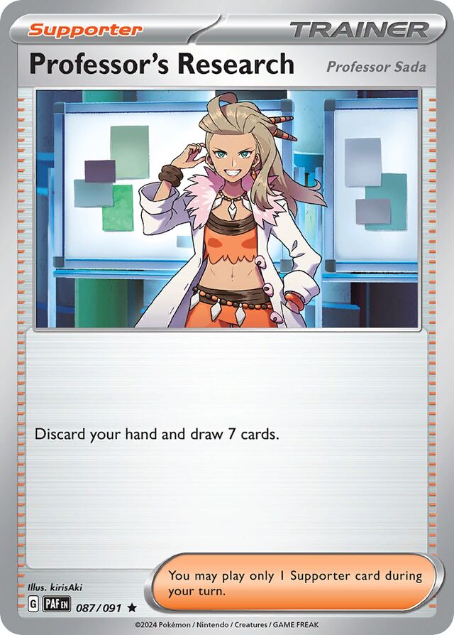 Professor's Research [Professor Sada] Paldean Fates 087/091 Rare