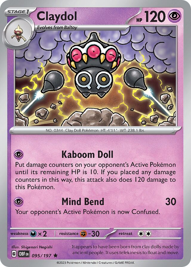 095/197 Claydol OBF Rare