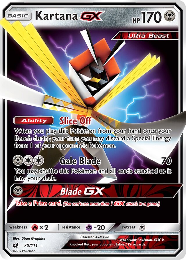  Kartana GX - 70/111 - Ultra Rare : Toys & Games