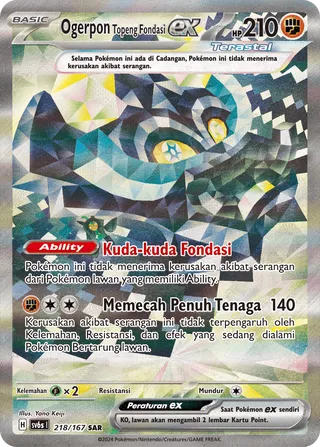 Cornerstone Mask Ogerpon ex (Transfiguration Mask 218/167)