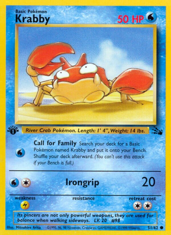 Krabby Fossil 51/62 Common