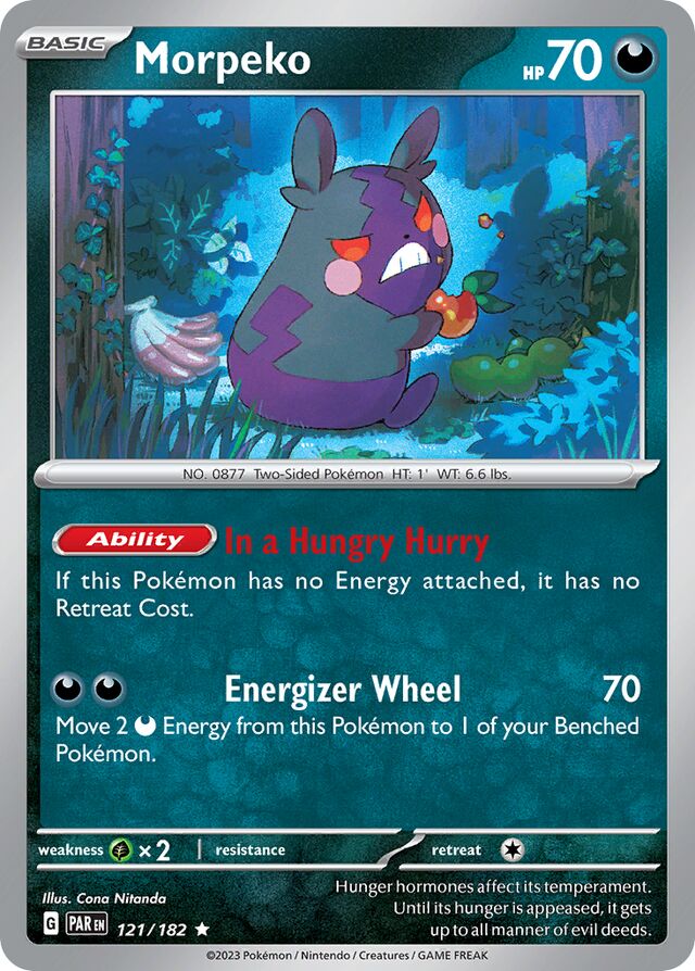 Morpeko Paradox Rift 121/182 Rare
