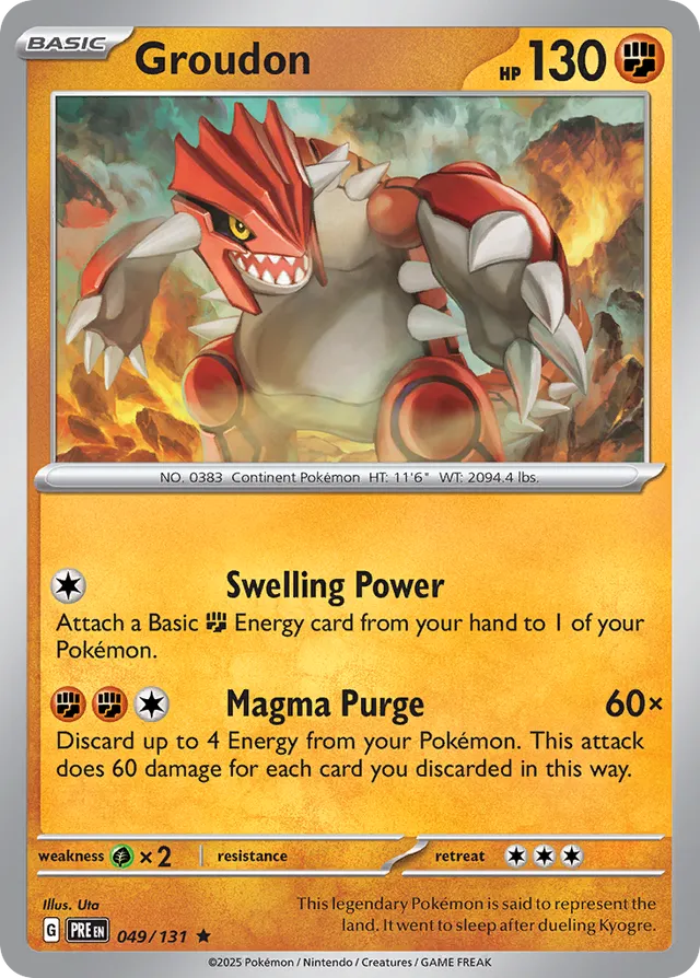 Groudon Prismatic Evolutions 049/131 Rare
