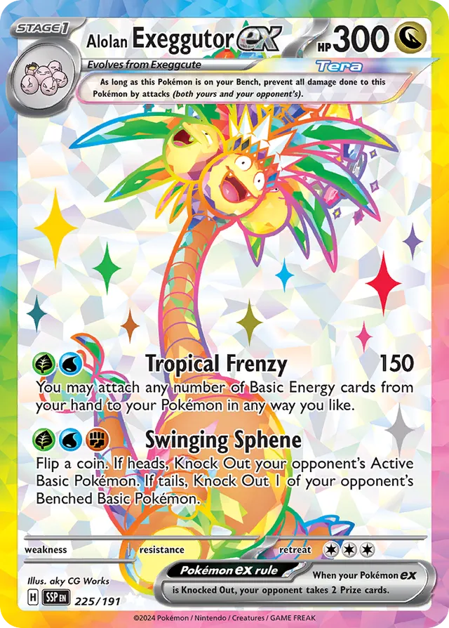 225/191 Alolan Exeggutorex SSP Ultra Rare