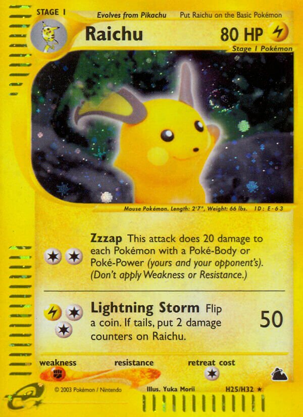 H25/H32 Raichu SK Rare Holo