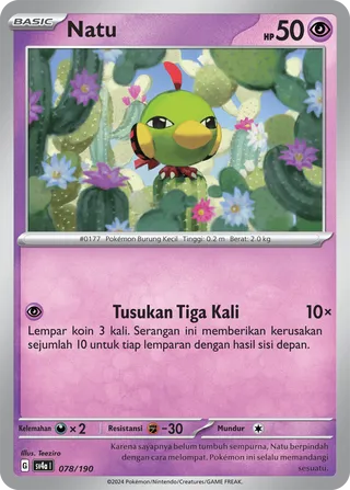 Natu (Shiny Treasure ex 078/190)