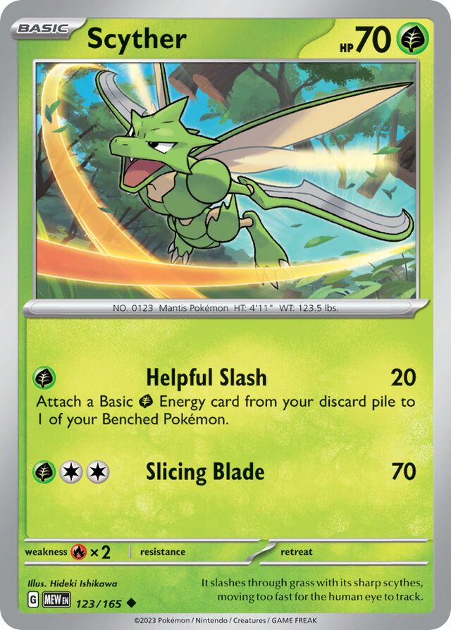 Scyther 151 123/165 Uncommon