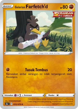 Galarian Farfetch'd (Matchless Fighters 035/070)