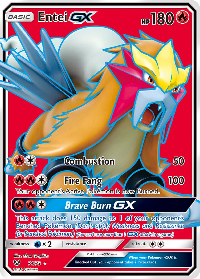 EnteiGX Shining Legends 71/73 Rare Ultra