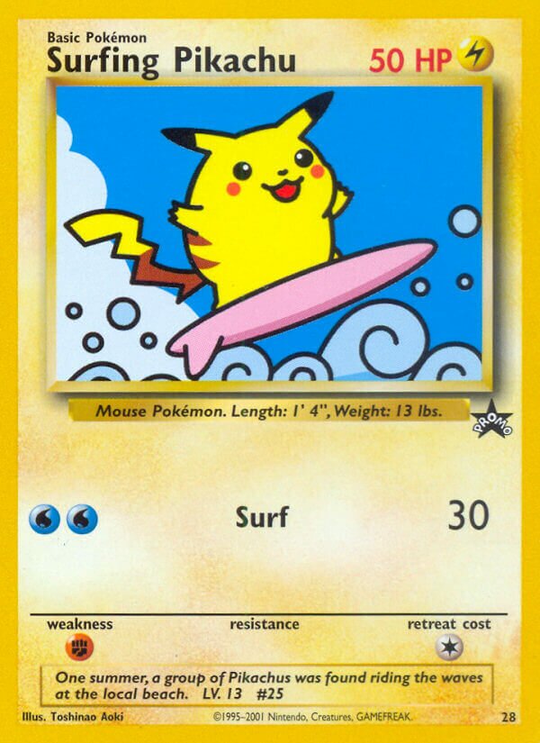 Surfing Pikachu Wizards Black Star Promos 28 PROMO
