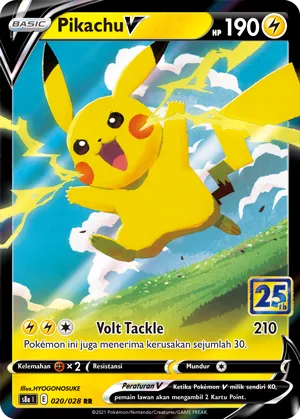Pikachu V (25th Anniversary Collection 020/028)