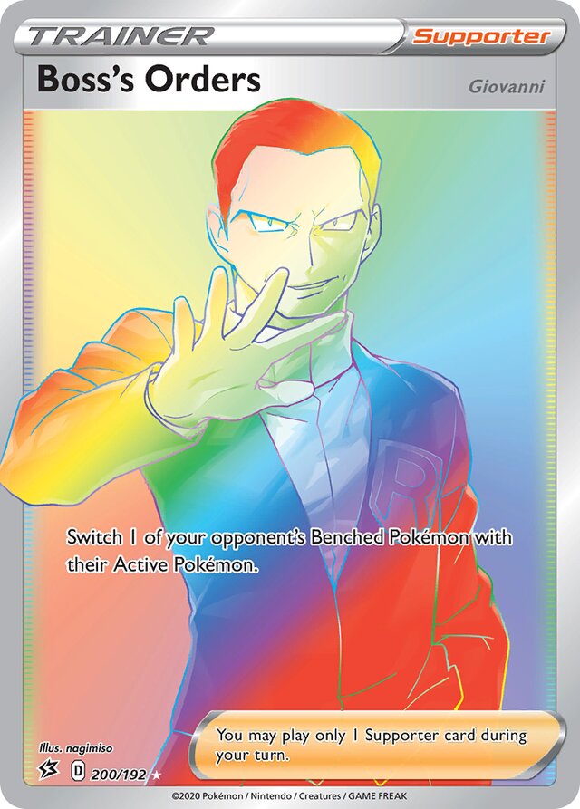 200/192 Boss's Orders [Giovanni] RCL Rare Rainbow