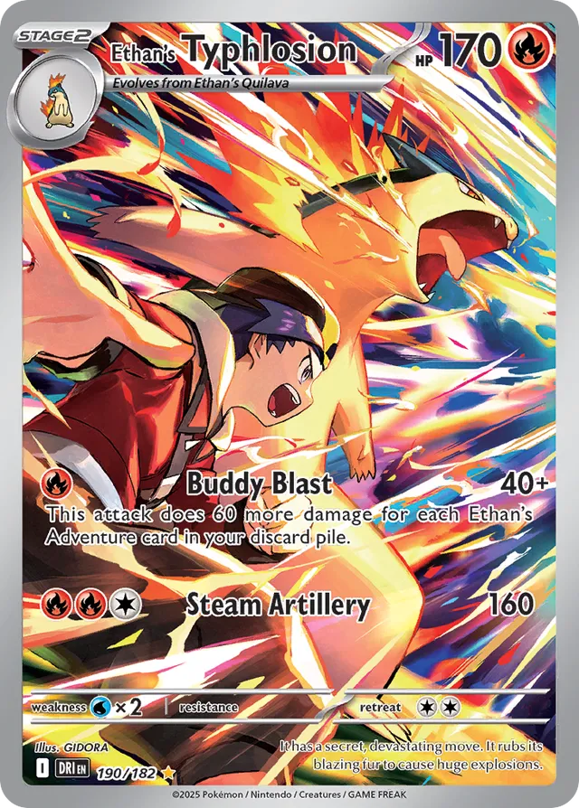 Ethan's Typhlosion Destined Rivals 190/182 Illustration Rare