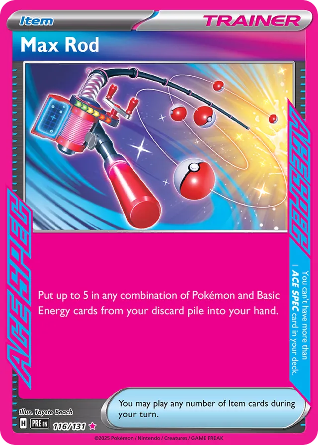 Max Rod Prismatic Evolutions 116/131 ACE SPEC Rare