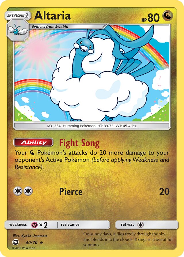 Altaria Dragon Majesty 40/70 Rare Holo