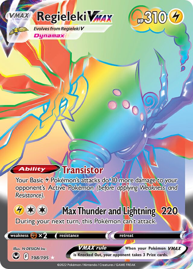 RegielekiVMAX Silver Tempest 198/195 Rare Rainbow