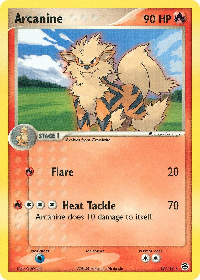 18/112 Arcanine RG Rare