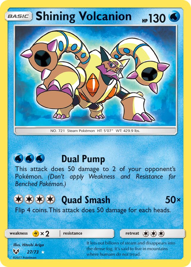Shining Volcanion Shining Legends 27/73 Rare Shining