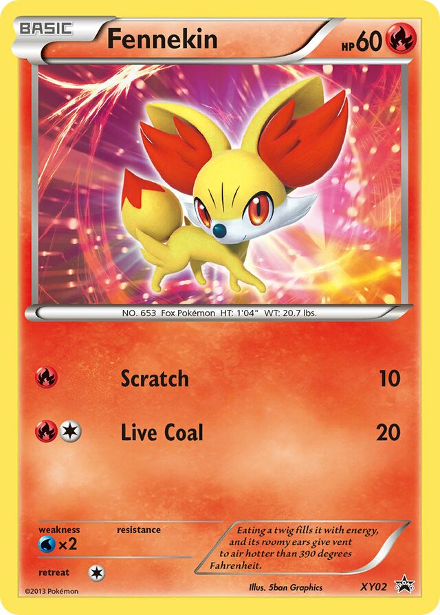 Fennekin XY Black Star Promos XY02 PROMO