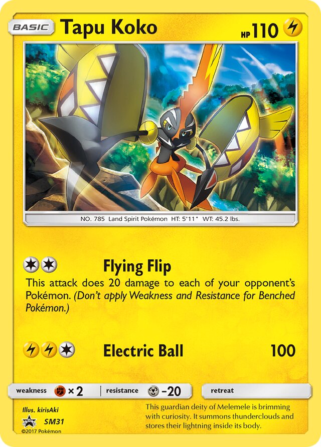 Tapu Koko SM Black Star Promos SM31 PROMO