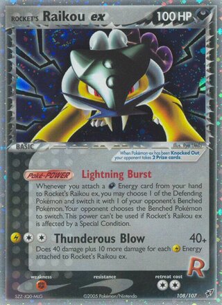 Rocket's Raikou ex (EX Deoxys 108/107)