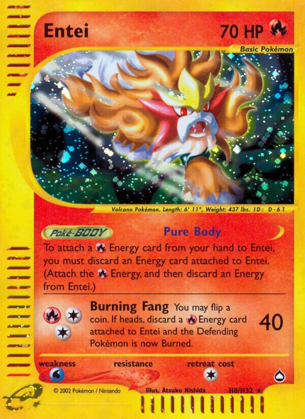 H8/H32 Entei AQ Rare Holo
