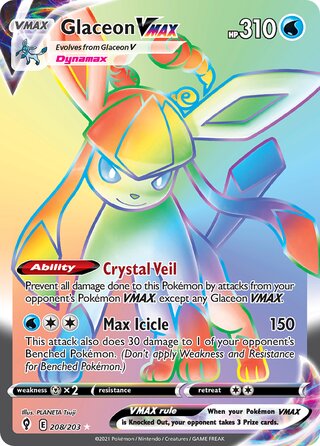 Glaceon VMAX (Evolving Skies 208/203)