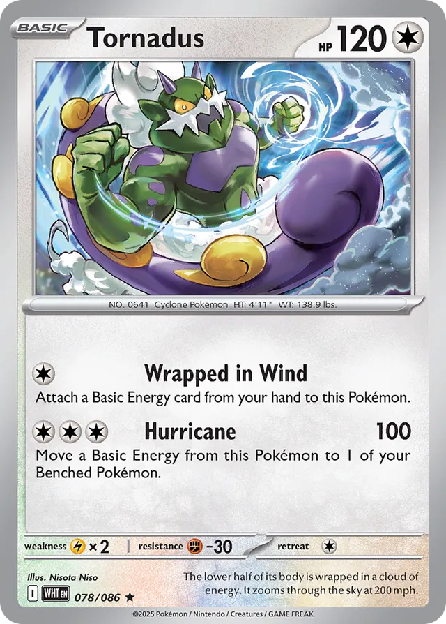 Tornadus White Flare 078/086 Rare