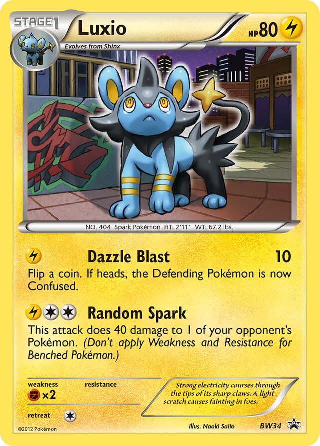 Luxio [Cosmos Holo] BW Black Star Promos BW34 PROMO