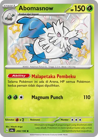Abomasnow (Shiny Treasure ex 200/190)
