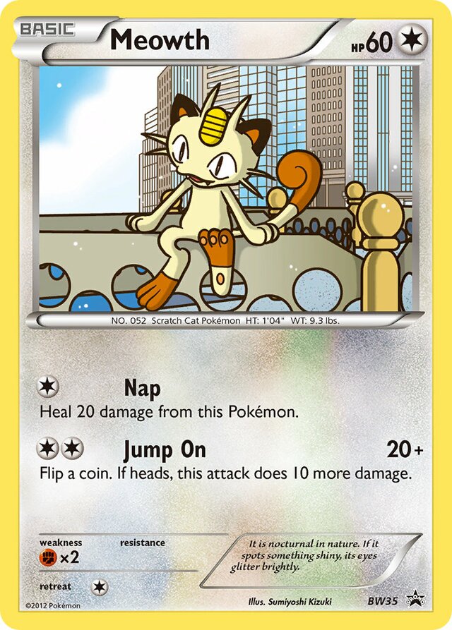 Meowth BW Black Star Promos BW35 PROMO