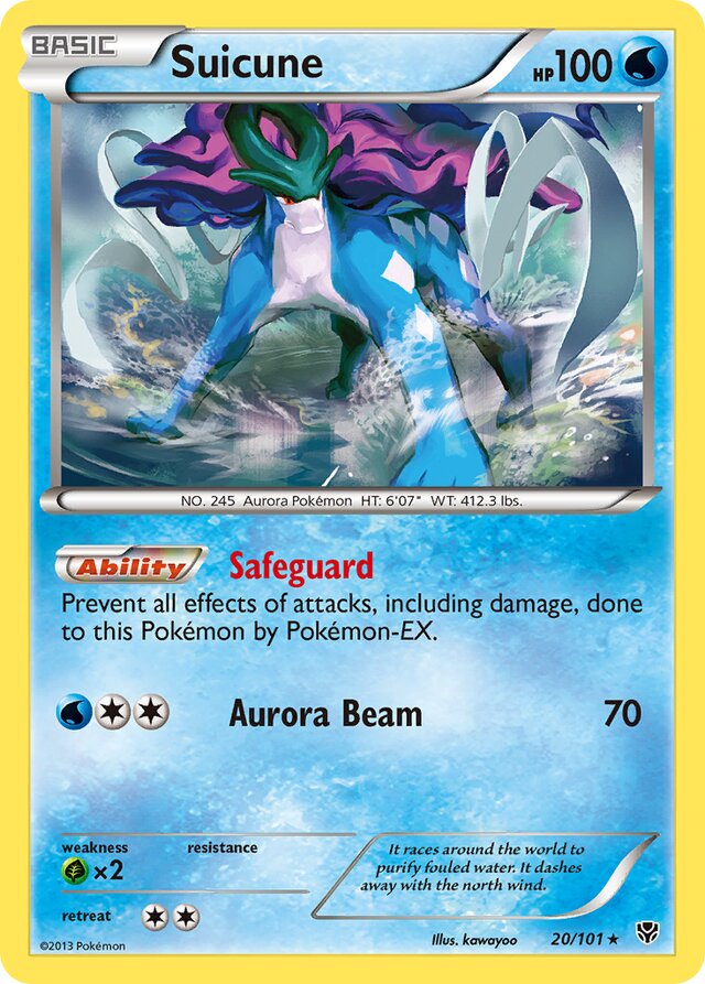Suicune Plasma Blast 20/101 Rare