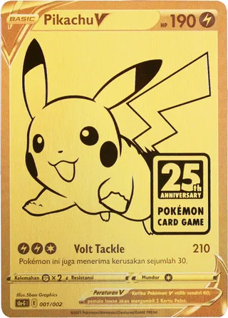 Pikachu V (25th Anniversary Golden Box 001/002)