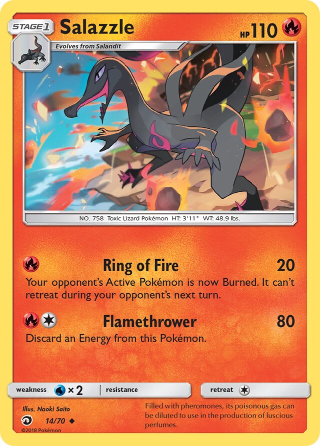 Salazzle Dragon Majesty 14/70 Uncommon