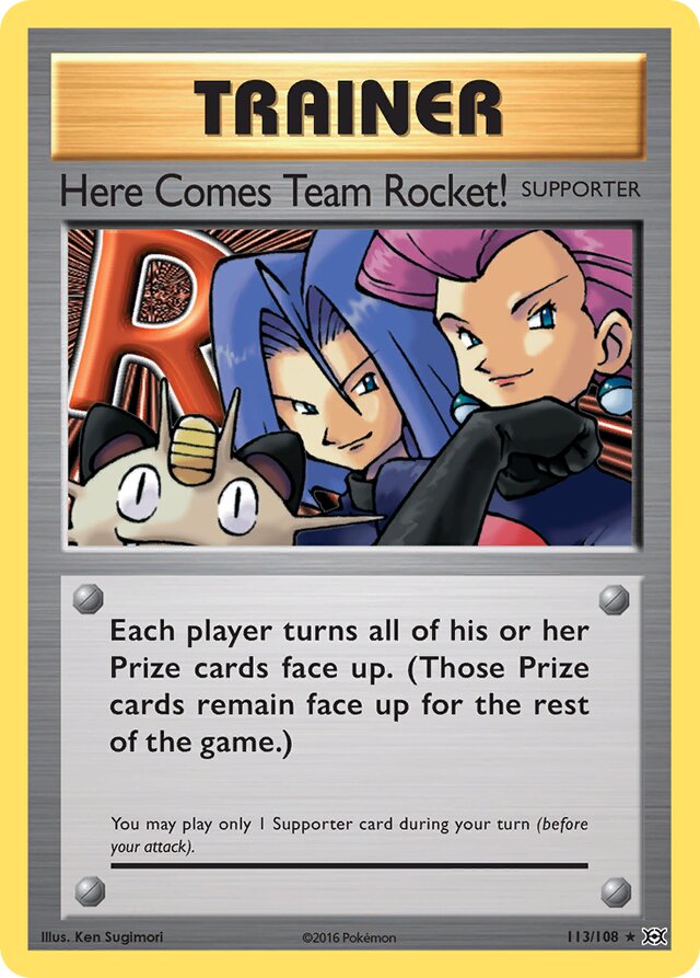 Here Comes Team Rocket! Evolutions 113/108 Rare Secret