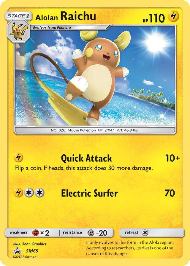 SM65 Alolan Raichu SMP PROMO