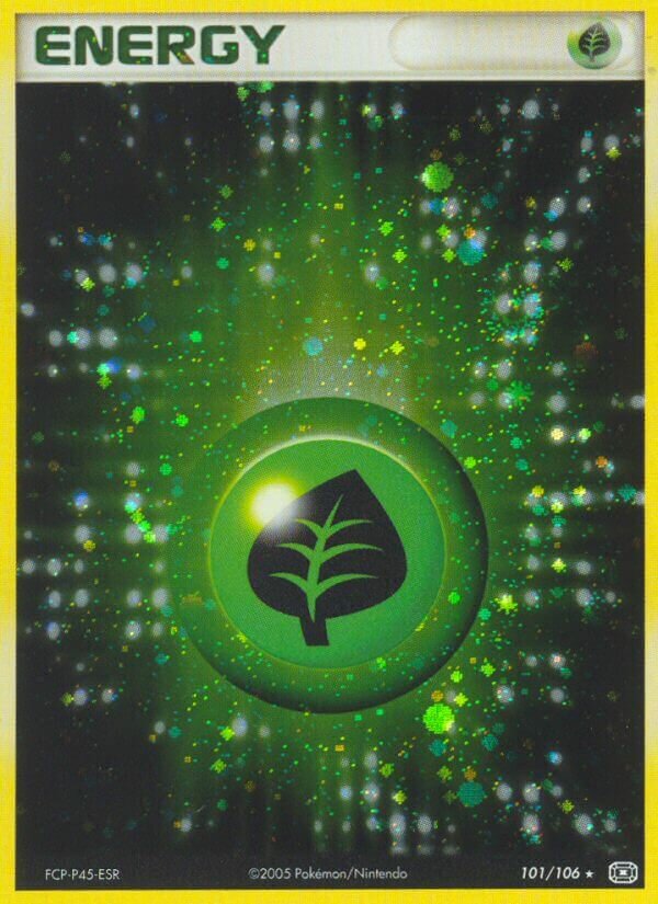 Grass Energy 101/106 3 EX EMERALD HOLO RARE PTCG