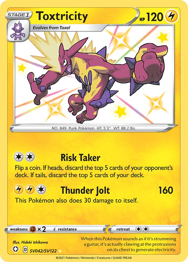 Toxtricity Shining Fates SV042/SV122 Rare Shiny