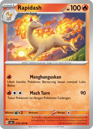 Rapidash (Pokémon Card 151 078/165)