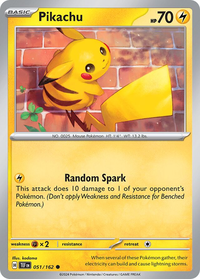 Pikachu Temporal Forces 051/162 Common