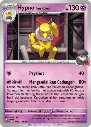 Team Rocket's Hypno (Presence of Champions 062/138)