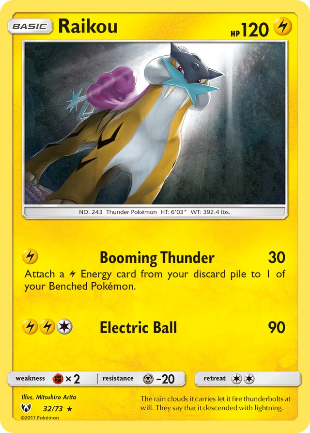 Raikou Shining Legends 32/73 Rare Holo