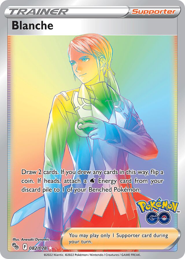 Blanche Pokémon GO 082/078 Rare Rainbow