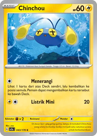 Chinchou (Black Shine 043/170)